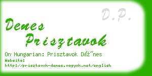 denes prisztavok business card
